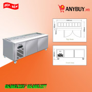 Bàn mát Salad 2 cánh Berjaya BS2D/SSCF6/Z Bàn mát Salad 2 cánh Berjaya BS2D/SSCF6/Z