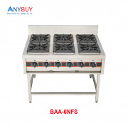 Bếp âu 6 họng dùng gas chân cao BAA-6NFS