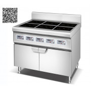 Bếp âu YS-6T dùng điện công suất 3.5KWx6 có tủ để đồ