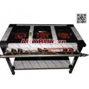 Bếp gas công nghiệp kiểu Hàn Quốc 3 họng to