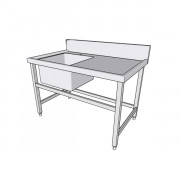 Bàn Inox 1 hố chậu