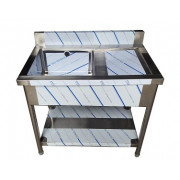 Chậu rửa inox công nghiệp 1 hố mặt ra đồ