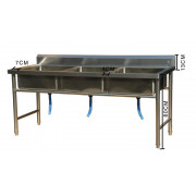 Bàn Inox 3 hố chậu