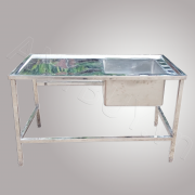 Bàn chậu inox nhà hàng 1.34 x 0.75 m