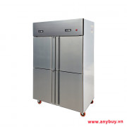 Tủ mát inox 4 cánh với 2 lốc và 2 ngăn độc lập SLLDZ4-900LC Tủ mát inox 4 cánh với 2 lốc và 2 ngăn độc lập SLLDZ4-900LC