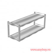 Giá kệ nan Inox 2 tầng - Có giá nan  dài 1,5m AN-GK15