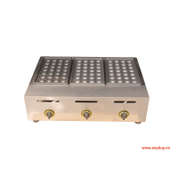 Máy làm bánh nhân bạch tuộc takoyaki 3 bếp dùng gas YE-65.R Máy làm bánh nhân bạch tuộc takoyaki 3 bếp dùng gas YE-65.R