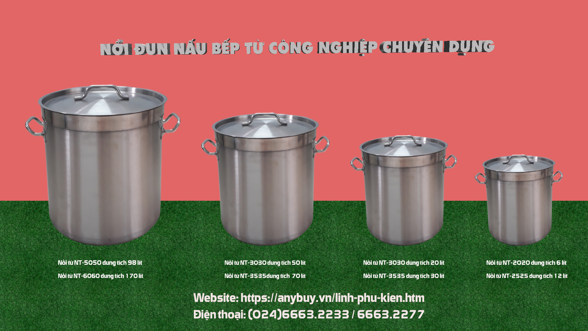 Nồi đun nấu bếp từ công nghiệp