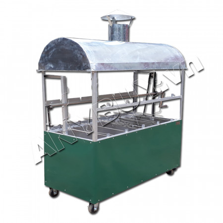 Lò nướng than hoa 2 tầng 10 xiên kết hợp quay lợn Lò nướng than hoa 2 tầng 10 xiên kết hợp quay lợn