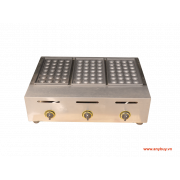 Máy làm bánh nhân bạch tuộc takoyaki 3 bếp dùng gas YE-65.R