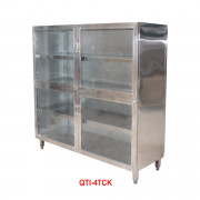 Tủ bếp Inox 4 tầng cửa kính ANYBUY QTI-4TCK