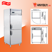 Tủ mát BERJAYA 2 cánh inox BS-2DUC Tủ mát BERJAYA 2 cánh inox BS-2DUC