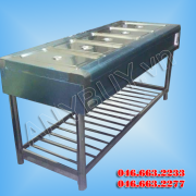 Bàn giữ nóng thức ăn 5 khay có giá để đồ